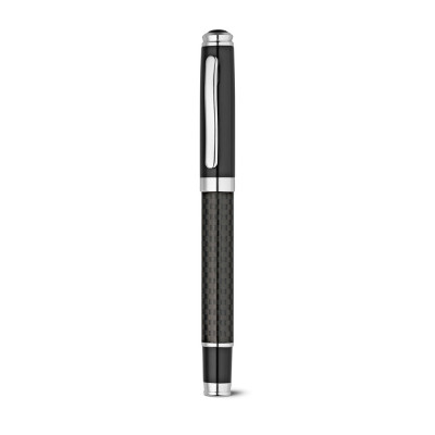 CHESS. Roller pen and ball pen set in metal and carbon fibre with twist mechanism